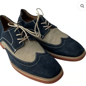 Milano Navy and Beige Oxford Shoes